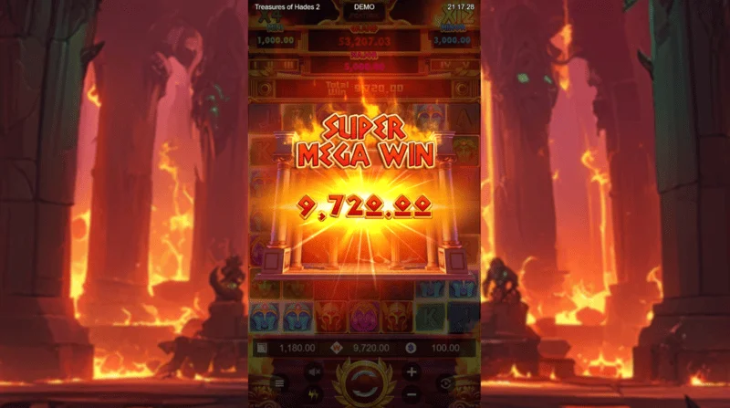 Treasures of Hades 2 — super mega pobjeda u Free Spins rundi s akumulacijskim množiteljem